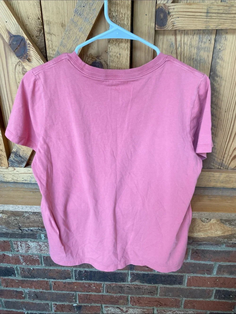 Converse Kids Pink Tee with White Logo size large